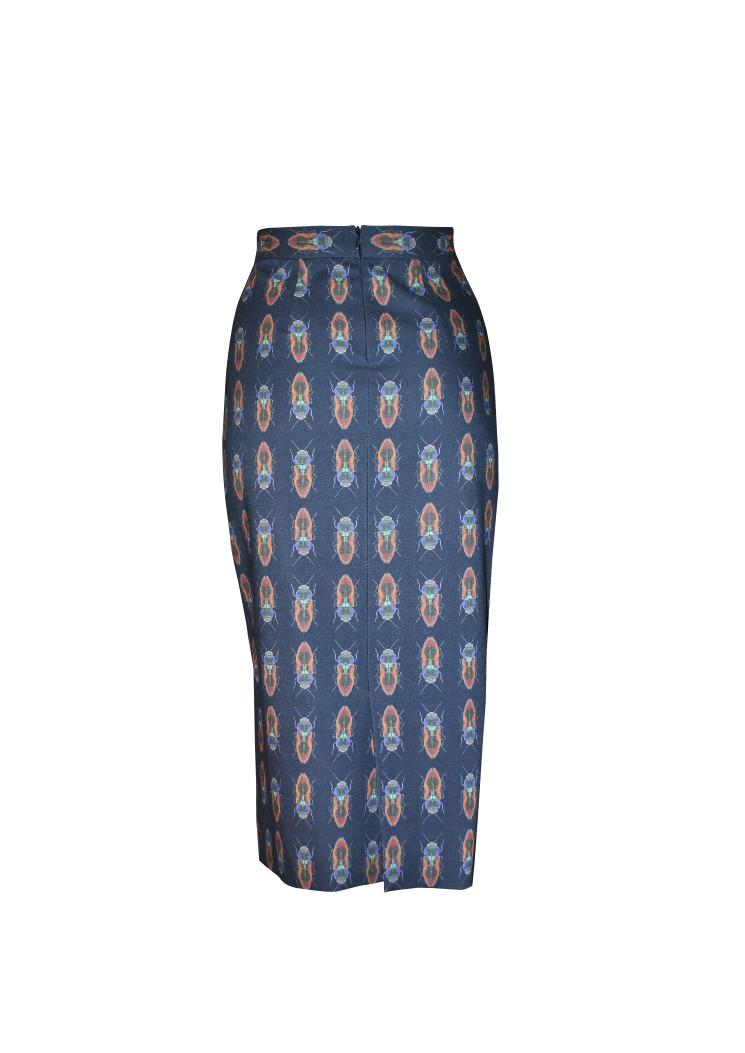 Yuna Miray hoch geschnittener Bleistiftrock "Pencil- the Skirt" mit Print