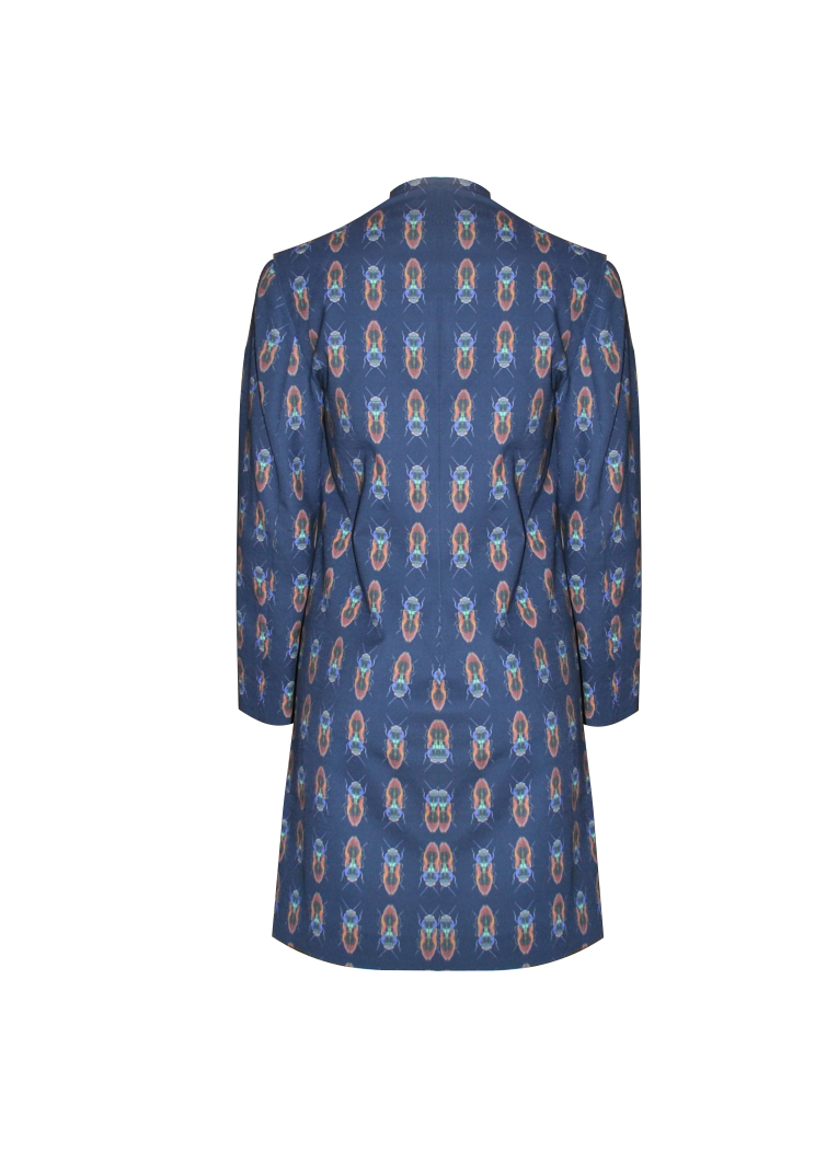 Yuna Miray Longblazer Mantel mit farbenfrohem Print "Coat"