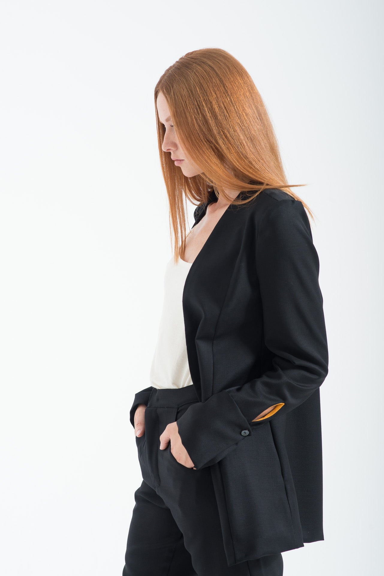 Yuna Miray Damen Blazer mit Manschette
